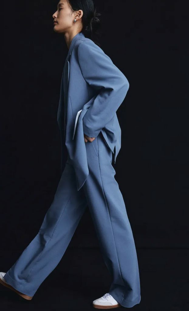 h&m blue suit