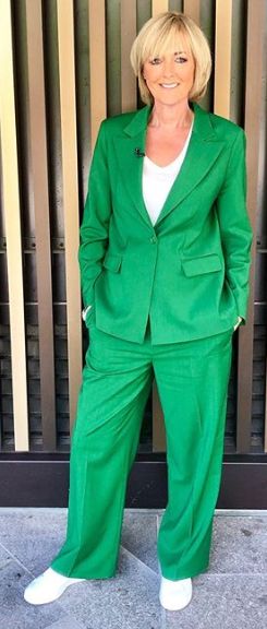 jane moore instagram green suit