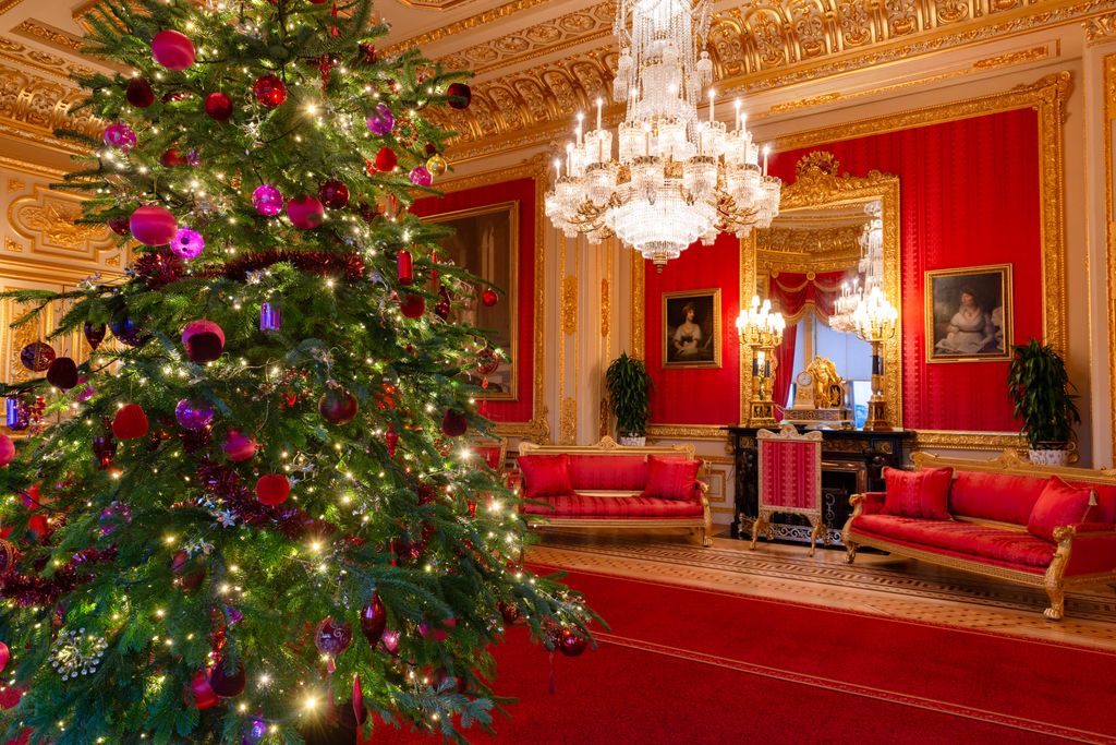 The decorations match the opulent interior