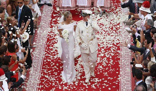 Princess Charlene and Prince Alberts wedding in 2011