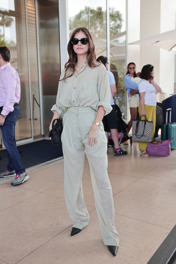 Barbara Palvin is seen at Hotel Martinez during the 77th Cannes Film Festival on May 23, 2024