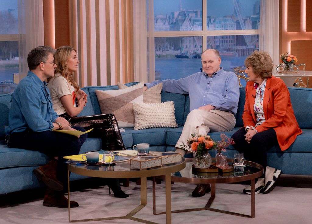 Cat and ben on this morning couch interviewing two people