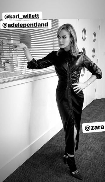 Amanda Holden rocks faux leather Zara dress – get her exact look