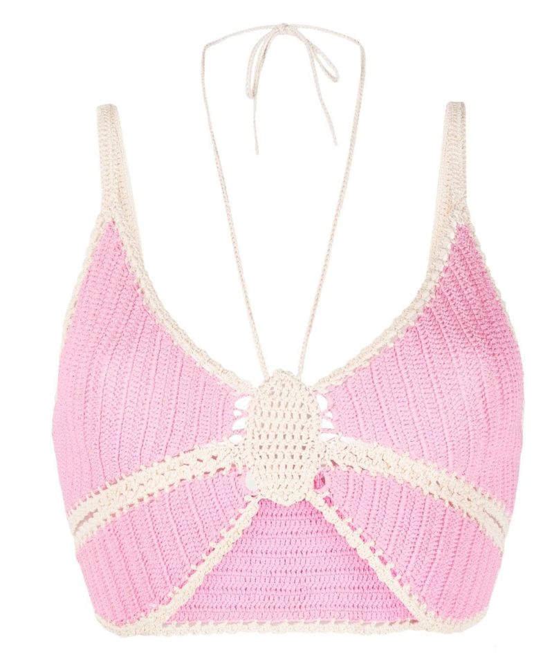 Rose Ayling-Ellis is serving sexy summer vibes in pink crochet bra top ...