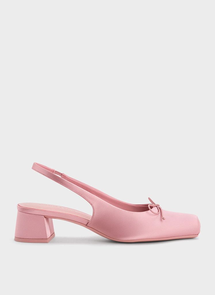 charles and keith pink pumps
