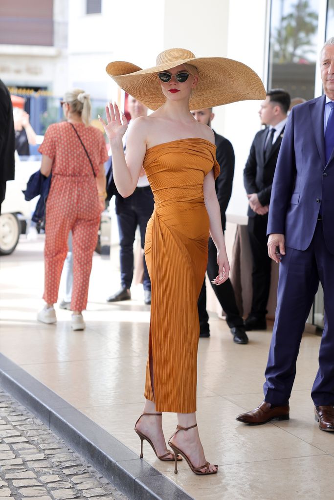 Anya Taylor-Joy is seen arriving at Hotel Martinez ahead of the 77th Cannes Film Festival on May 13, 2024 in Cannes, France. (Photo by Jacopo Raule/GC Images)