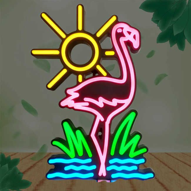 tropical flamingo best neon signs