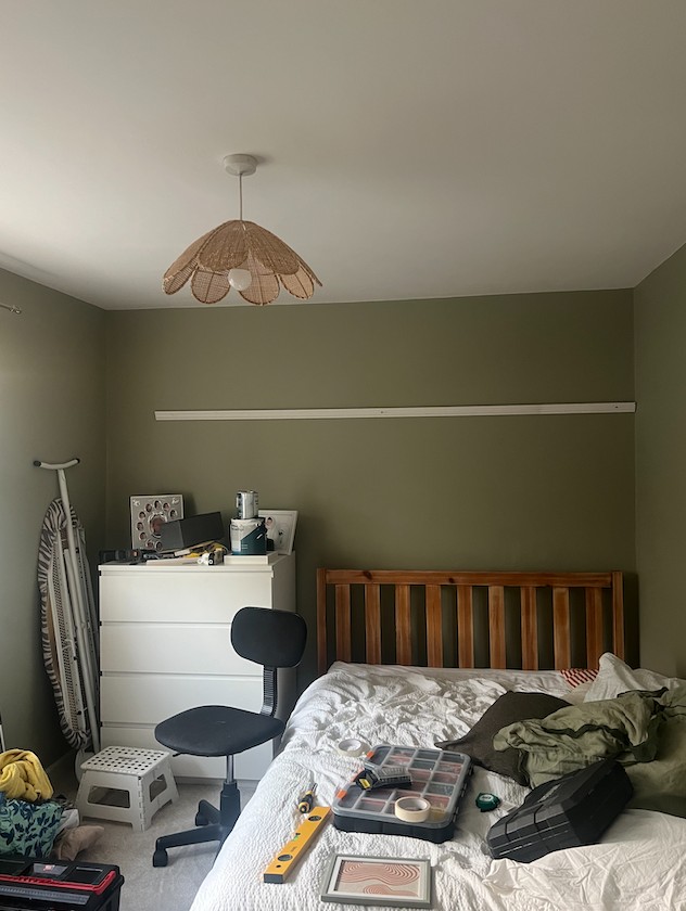 messy room during diy project