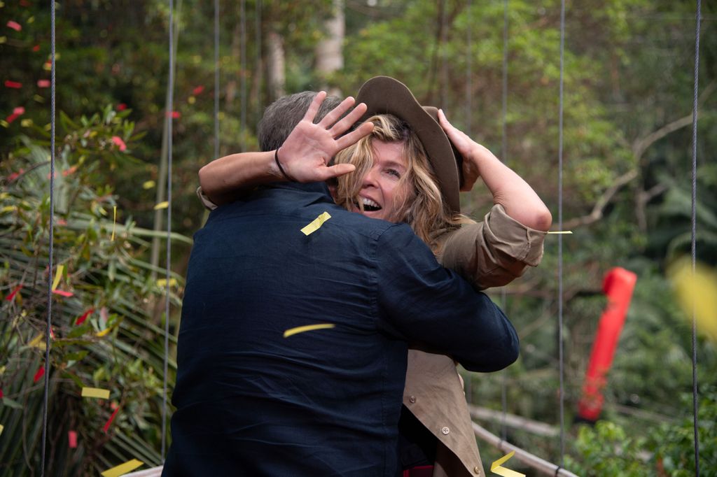 Kate Garraway hugging Derek Draper on I'm a Celebrity