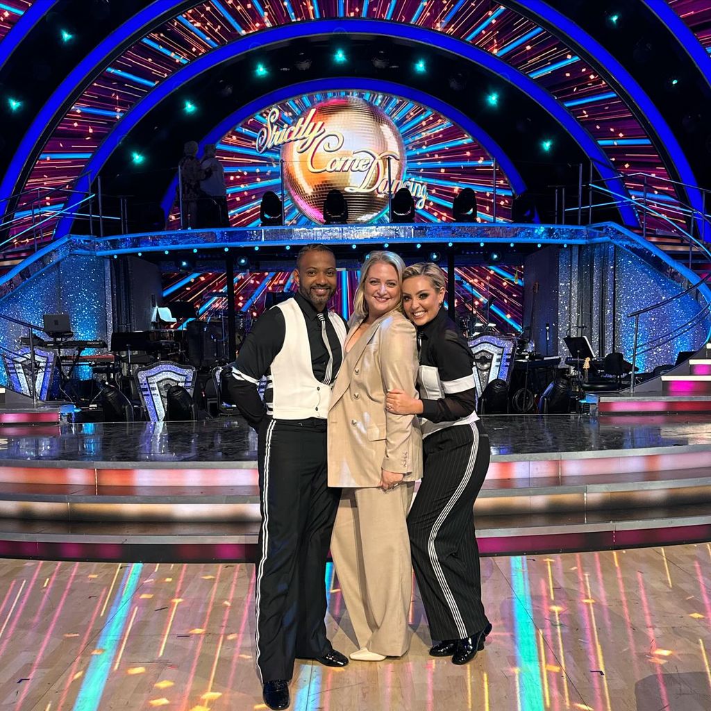 JB on Strictly floor with Amy Dowden and wife