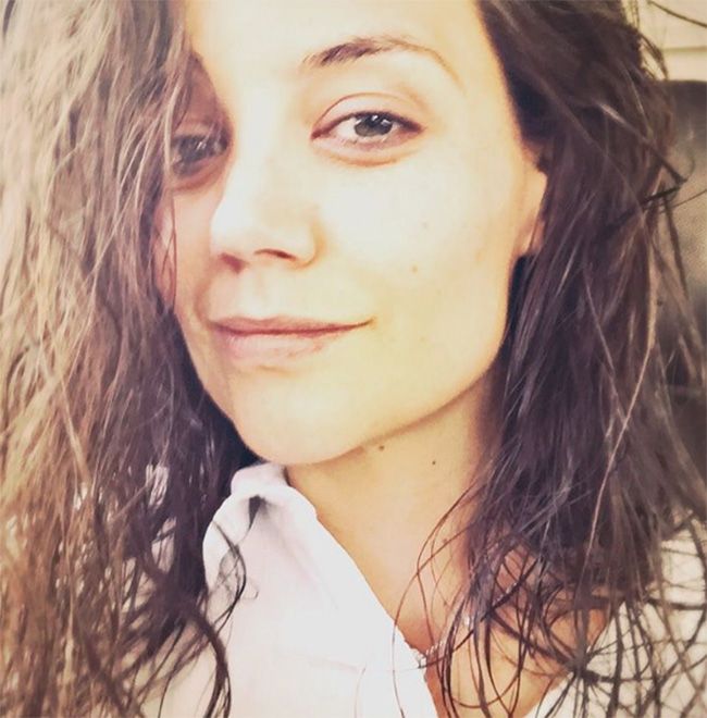 Katie Holmes shares makeup free selfie