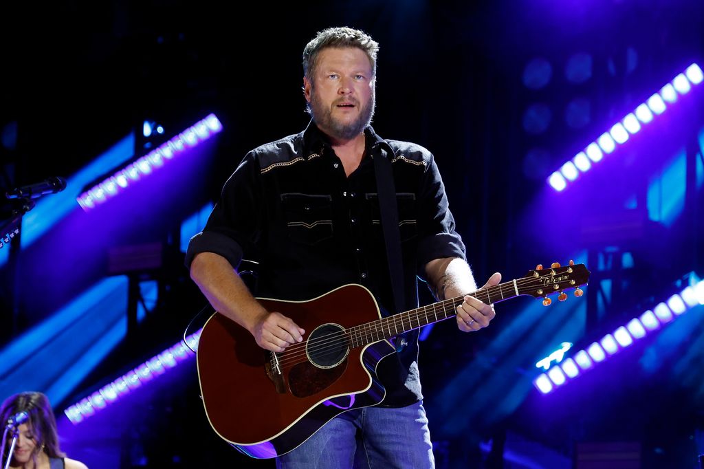 Blake Shelton performs during CMA Fest 2025 at the main stage at Nissan Stadium on June 07, 2025