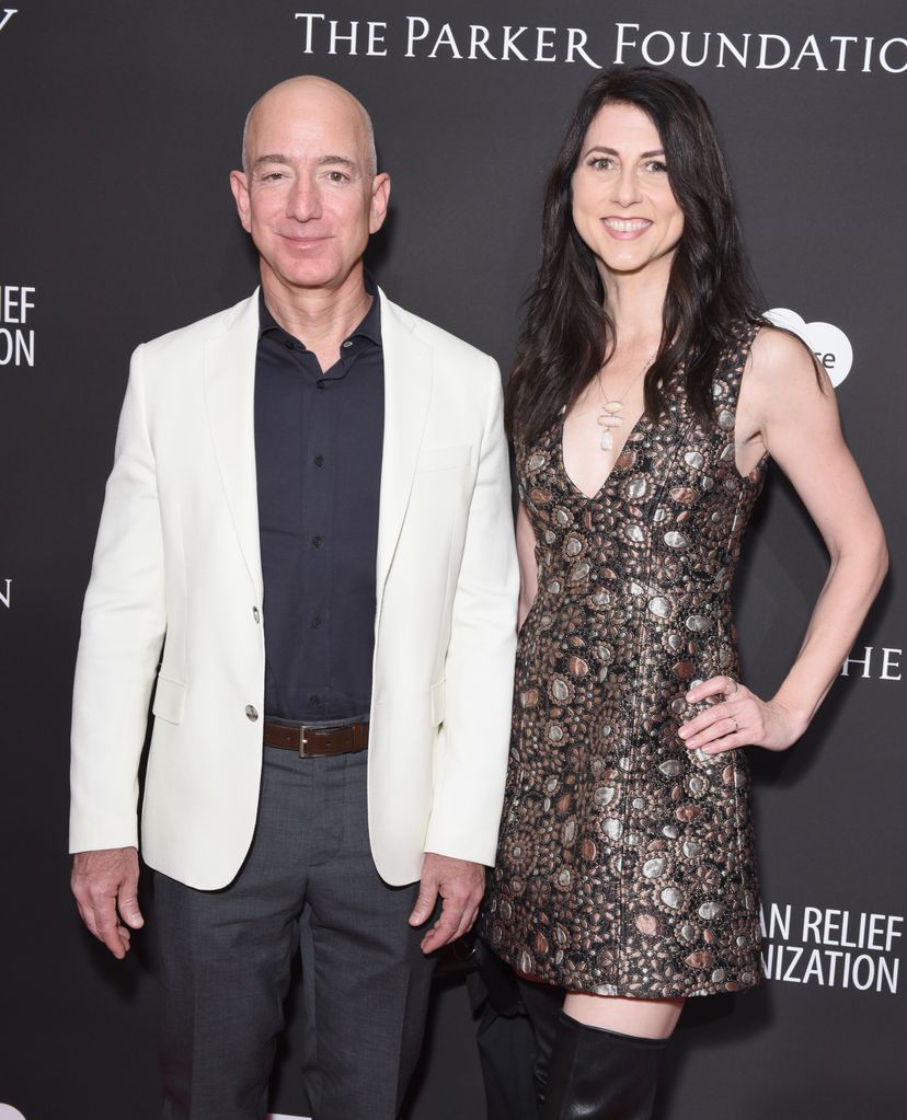 Jeff Bezos and MacKenzie Bezos pictured at event on red carpet in 2018