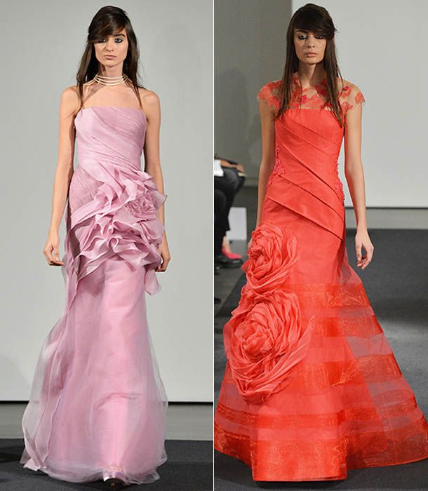 Coloured wedding dresses from 2013 catwalks and inspired by celebrity ...