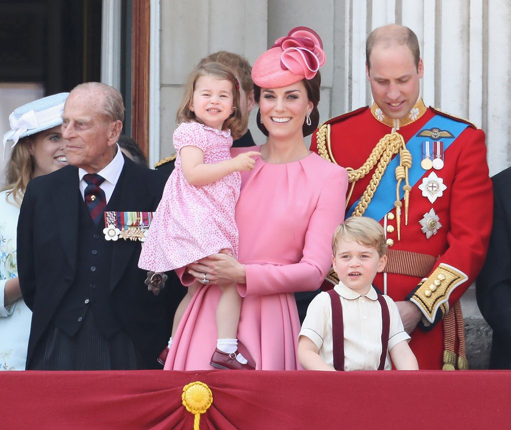 Princess Kate wears the pink Alexander McQueen dress at Trooping the Colour