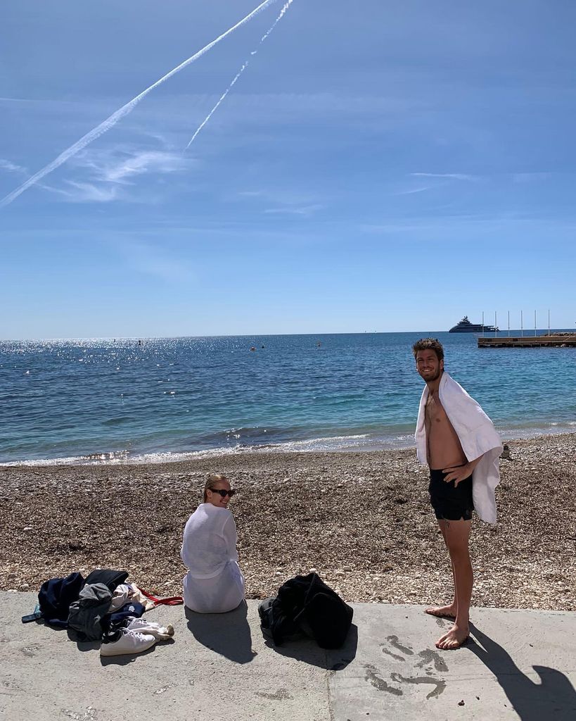 cameron norrie posing at monaco beach 