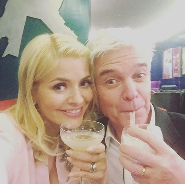 holly and phil from this morning drinking