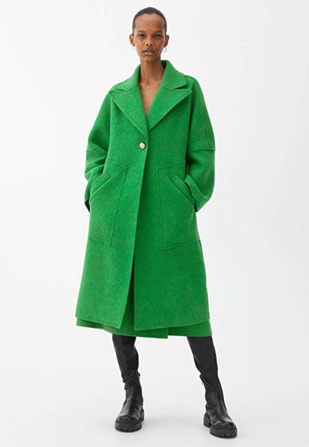 arket green coat