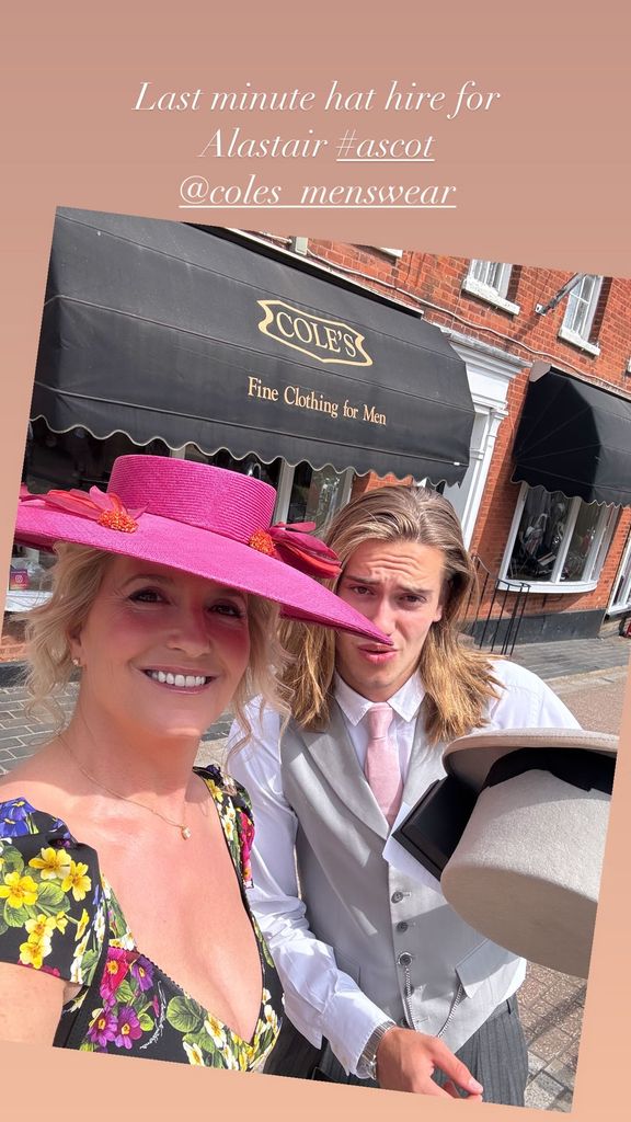 mother and son posing for selfie