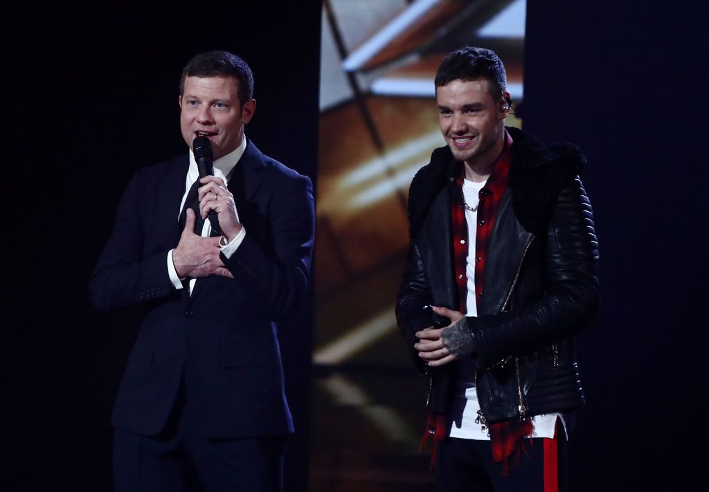 Dermot O'Leary and Liam Payne on 'The X Factor' TV show, Series 14, Episode 17, UK - 28 Oct 2017