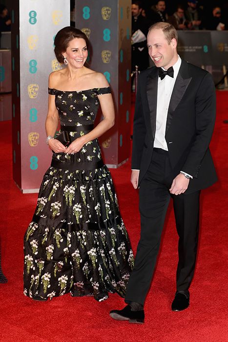 kate middleton and prince william at baftas 2017