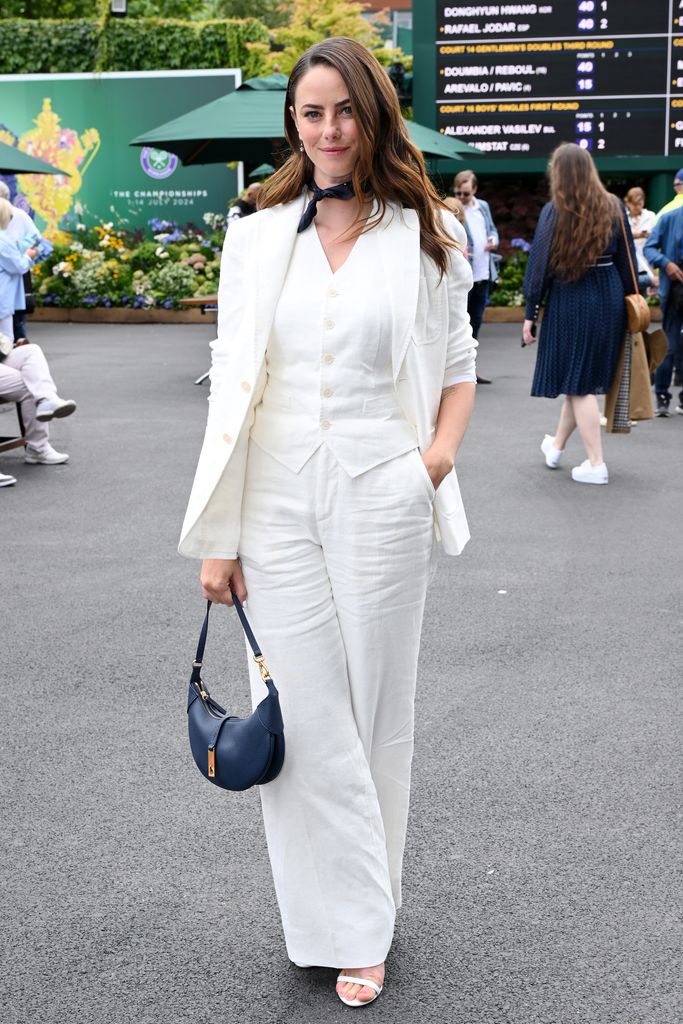 Kaya Scodelario dressed in whites