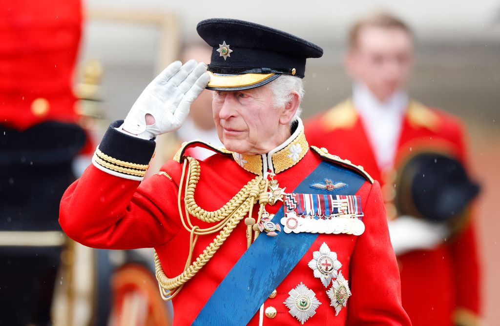 King Charles salutes 