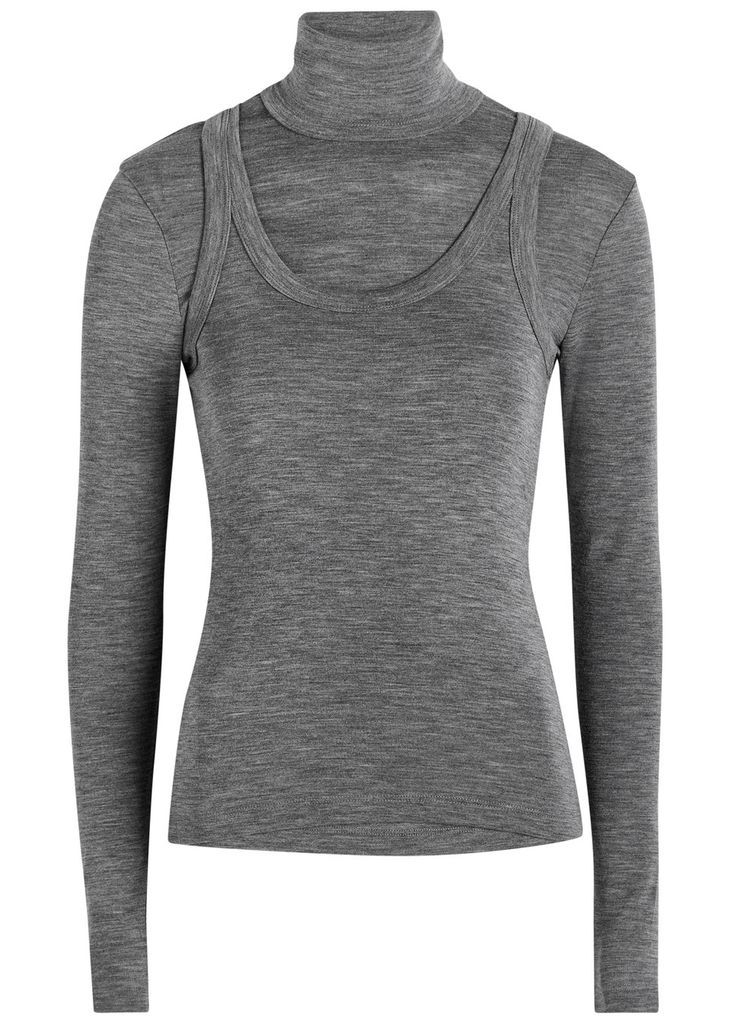 RÓHE grey top wth layer