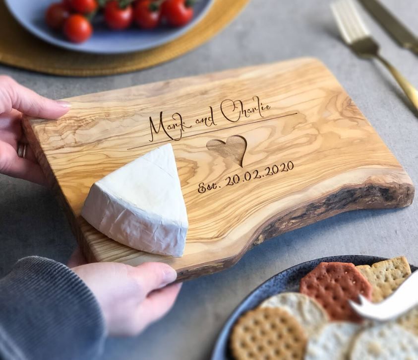 wedding personalised chopping board