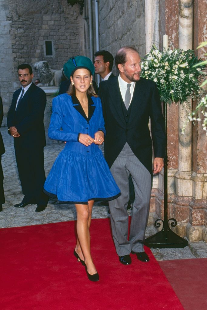 Princess Kalina of Bulgaria and her Father King Simeon of Bulgaria in 1989