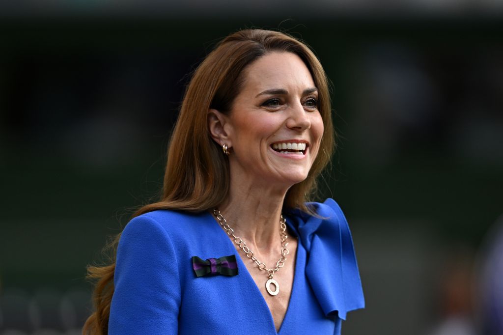 The Princess of Wales prepares to present the Gentlemen's Singles Trophy at Wimbledon