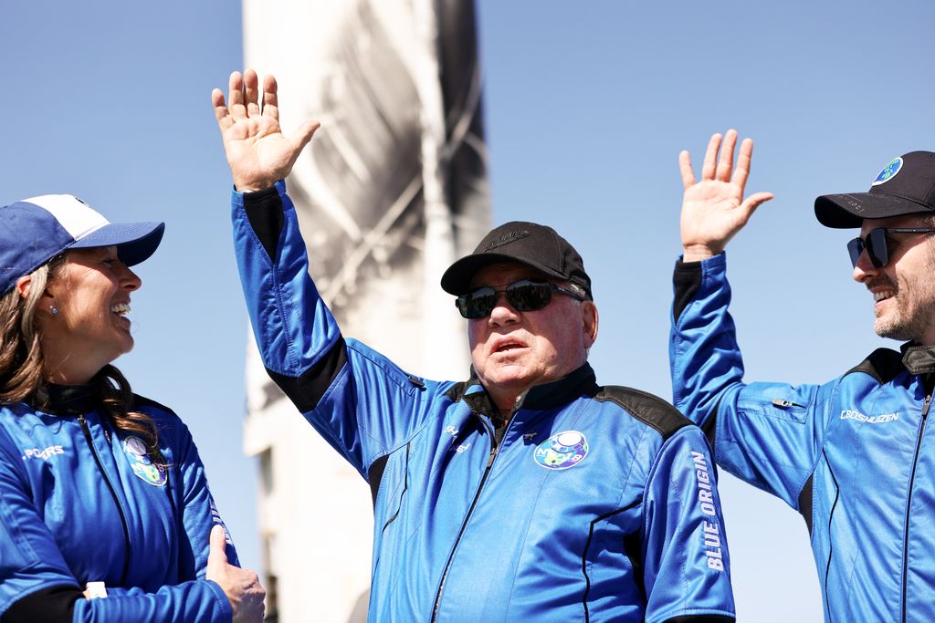 William Shatner, dans son équipement spatial 