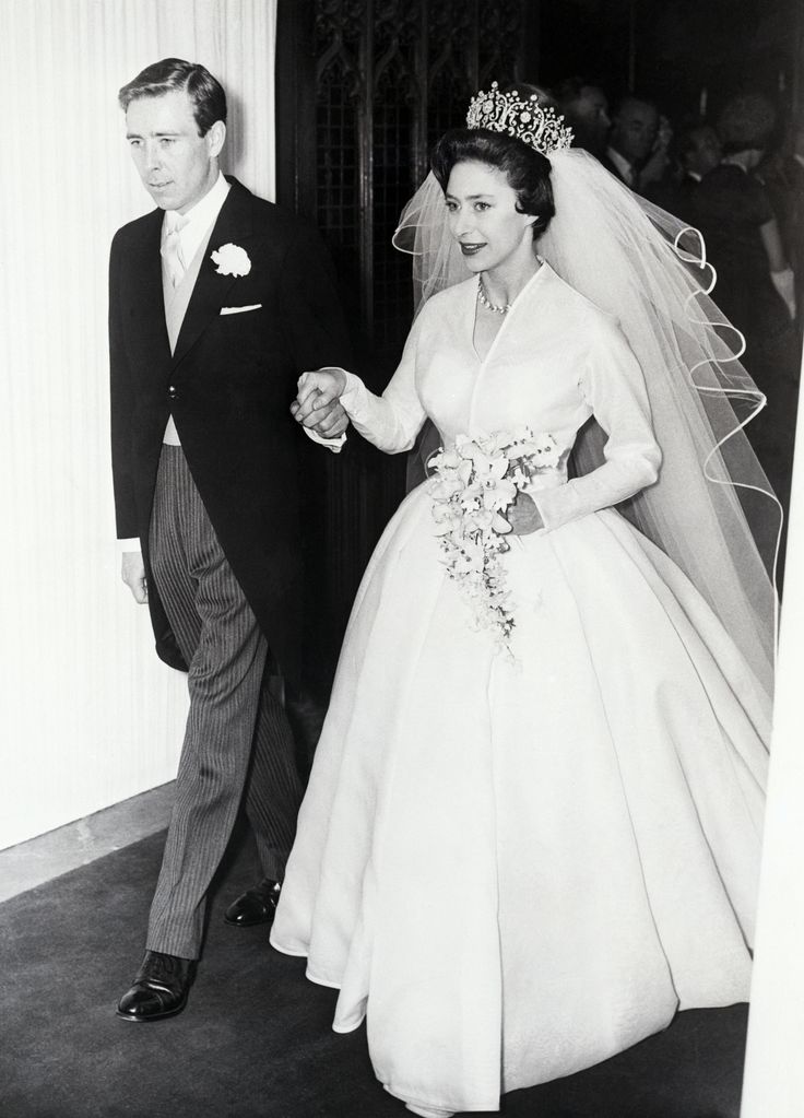 Princess Margaret and her new husband Antony Armstrong-Jones leave Westminister Abbey after their wedding