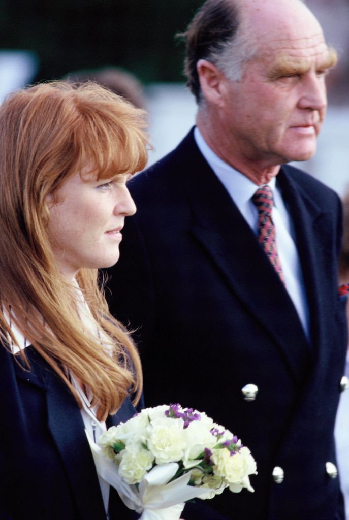 Sarah Ferguson and her father, Major Ronald Ferguson, 1988