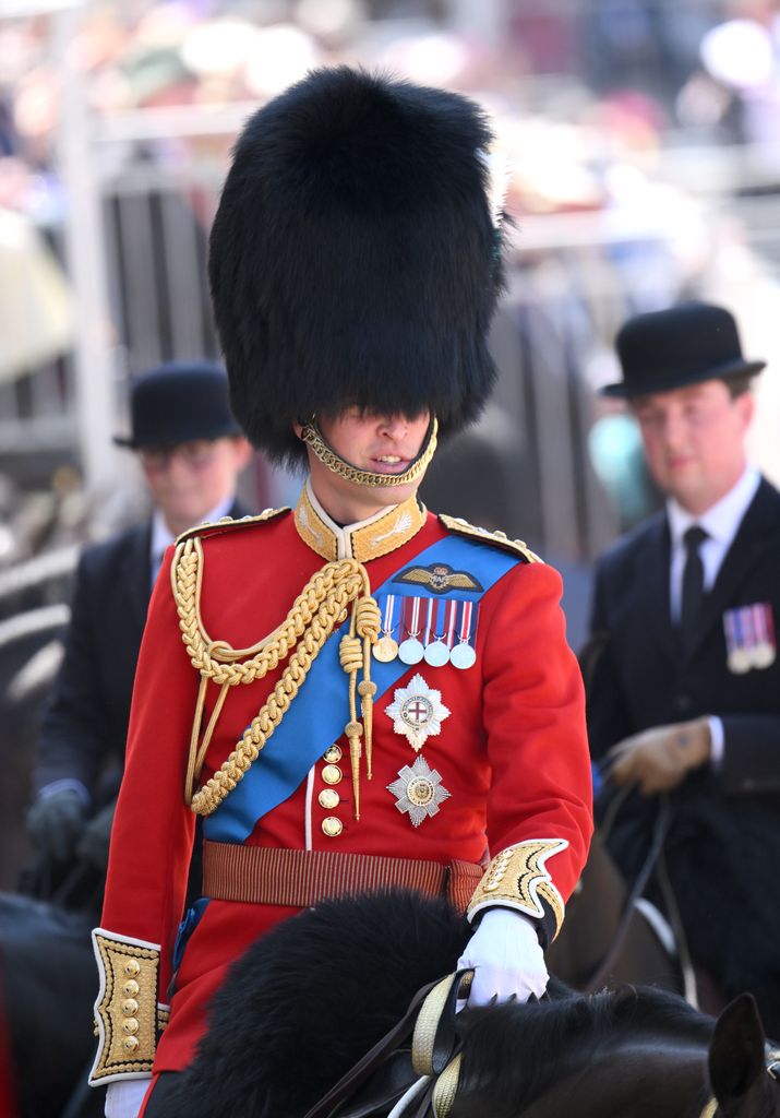 Prince William carries out the Colonel's Review at Horse Guards Parade on June 10, 2023 in London, England. 