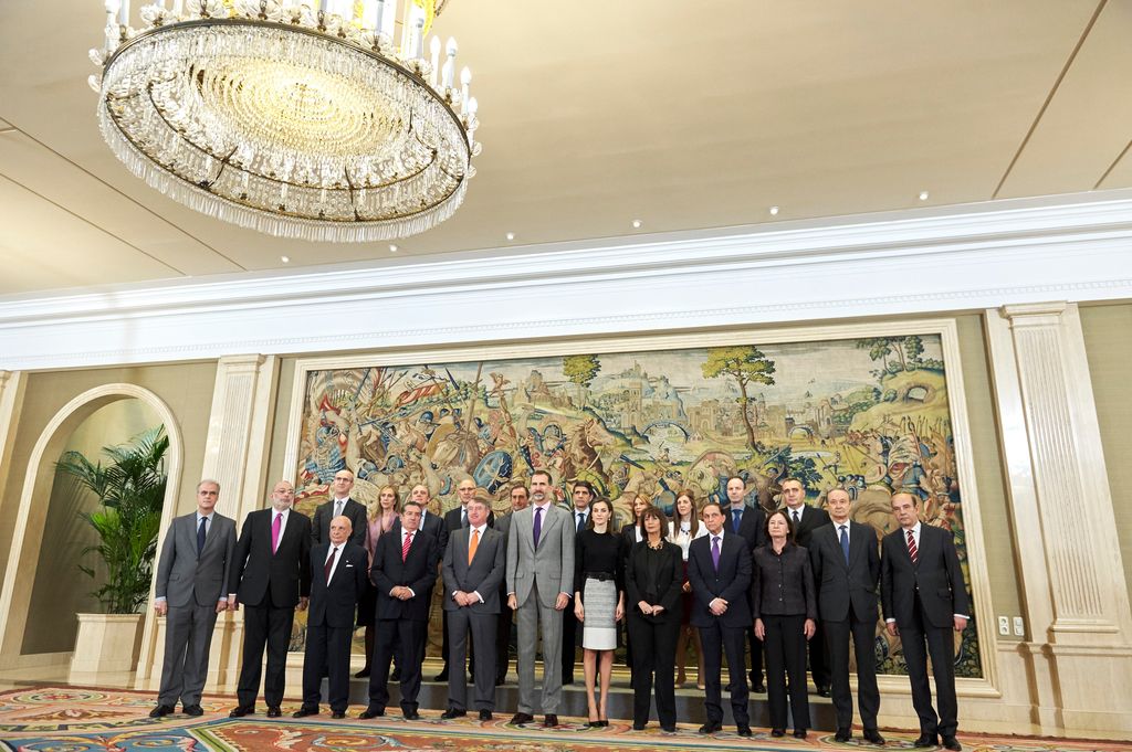 King Felipe VI of Spain and Queen Letizia of Spain with guests