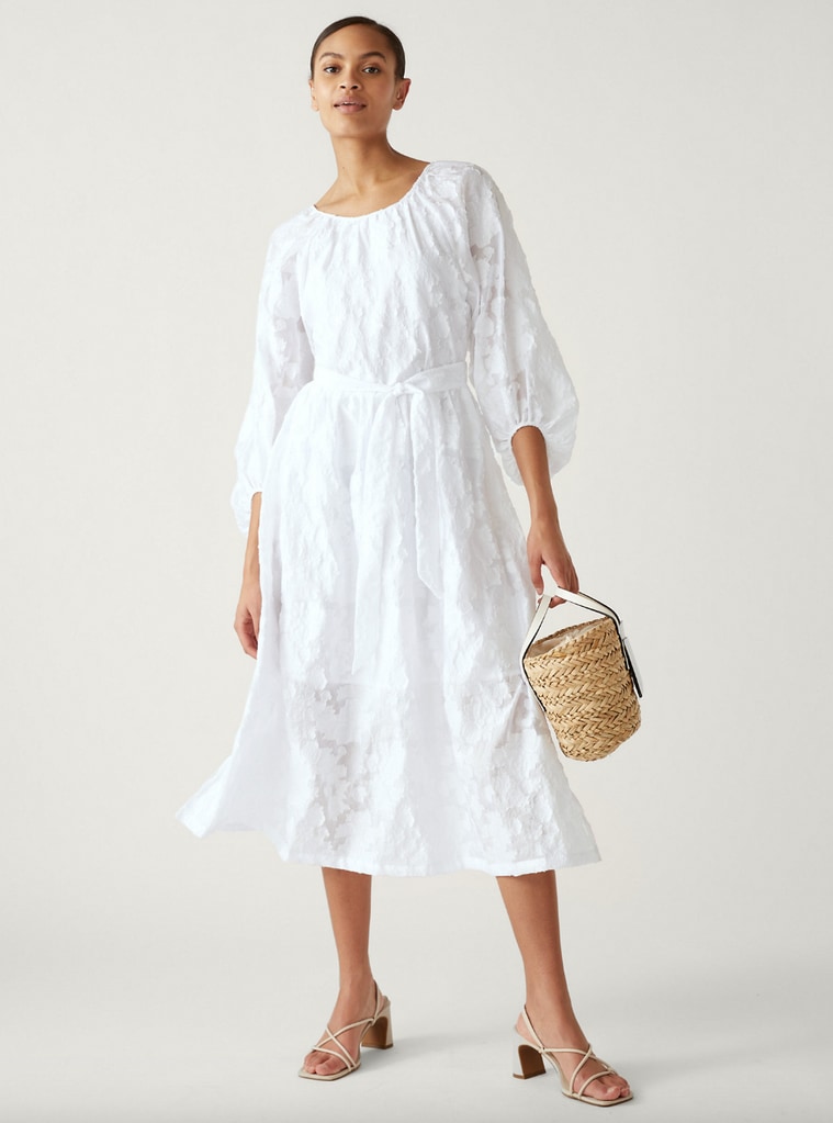 M&S white dress