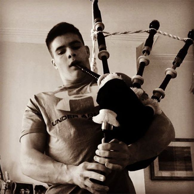 arthur chatto instagram playing bagpipes