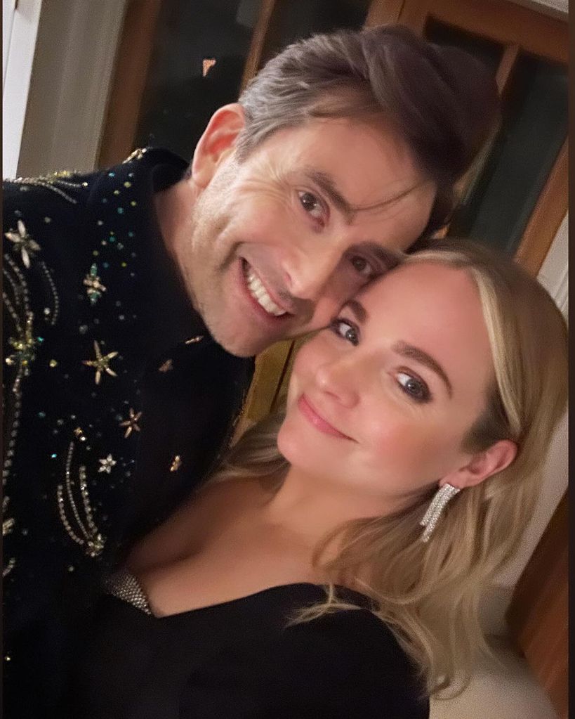 David and Georgia Tennant take selfie at home before Olivier Awards