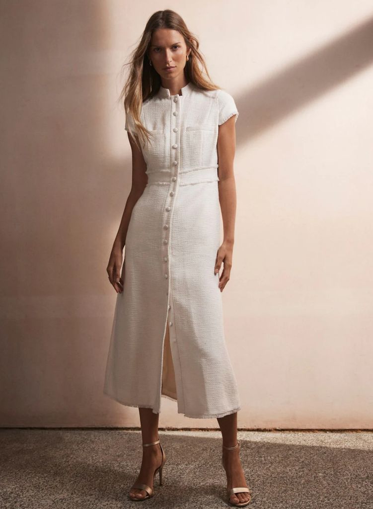 Mint Velvet boucle midi dress