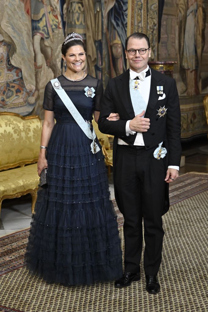 Crown Princess Victoria and Prince Daniel in evening dress