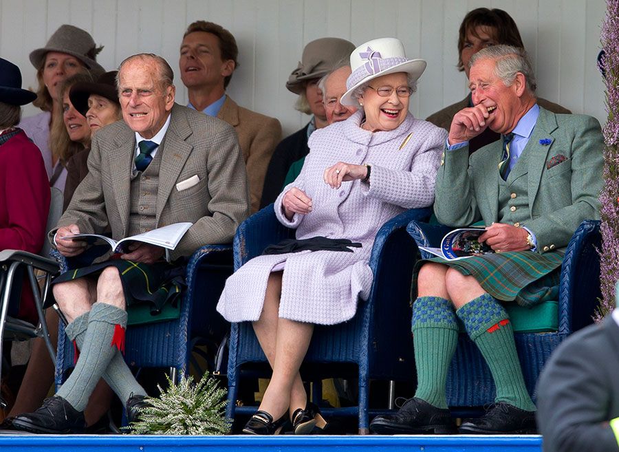 queen makes prince charles laugh