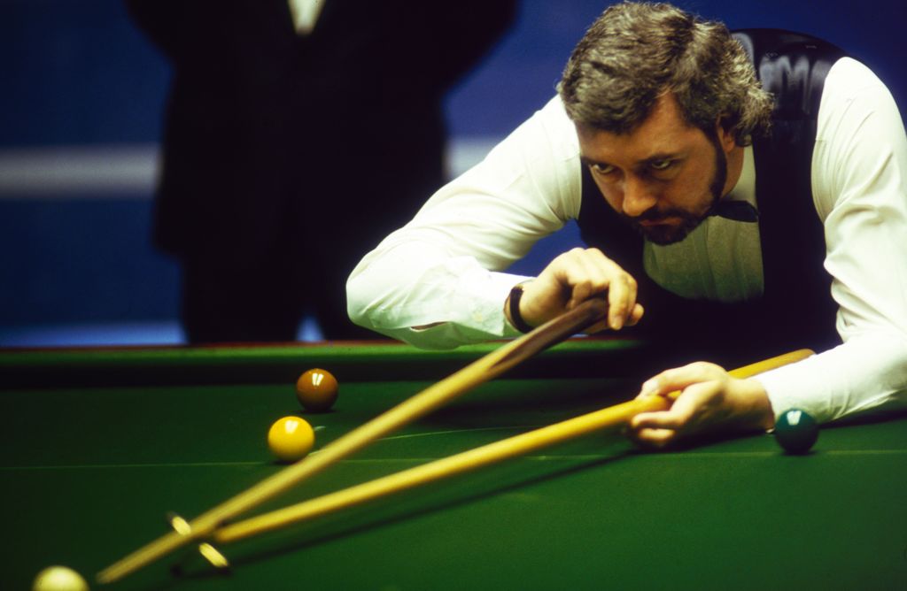 John Virgo playing snooker