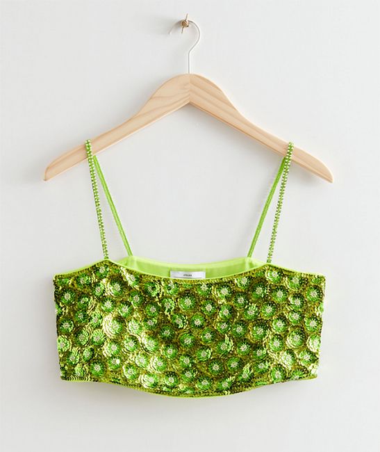 sparkly green crop top and other stories
