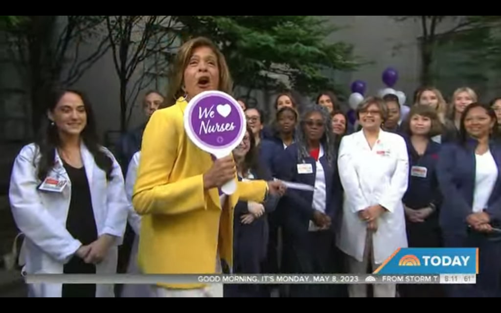 Hoda jetted off to show her appreciation for nurses on the show