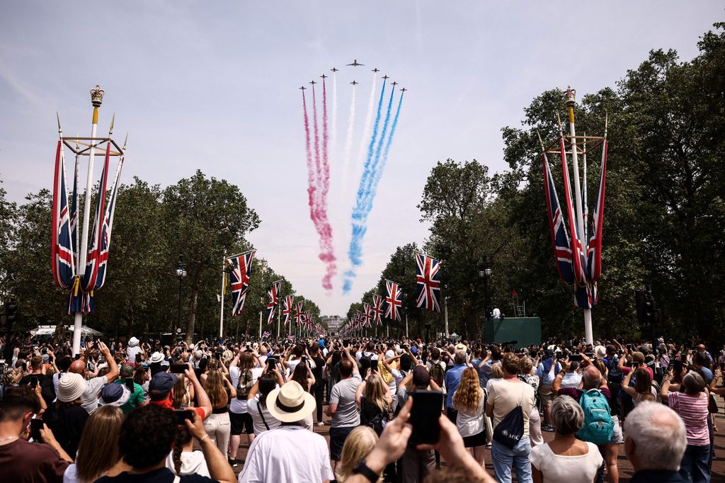 The Red Arrows display at Trooping the Colour