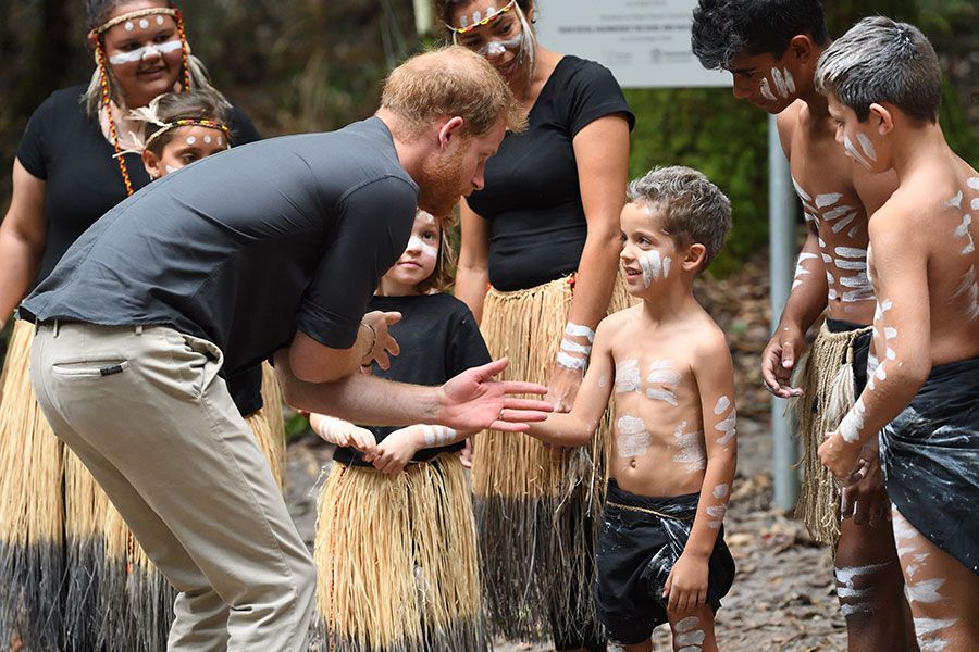 prince harry welcome to country smoking ceremony