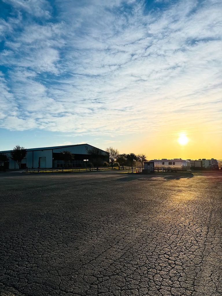 Bosque Ranch as the sun sets