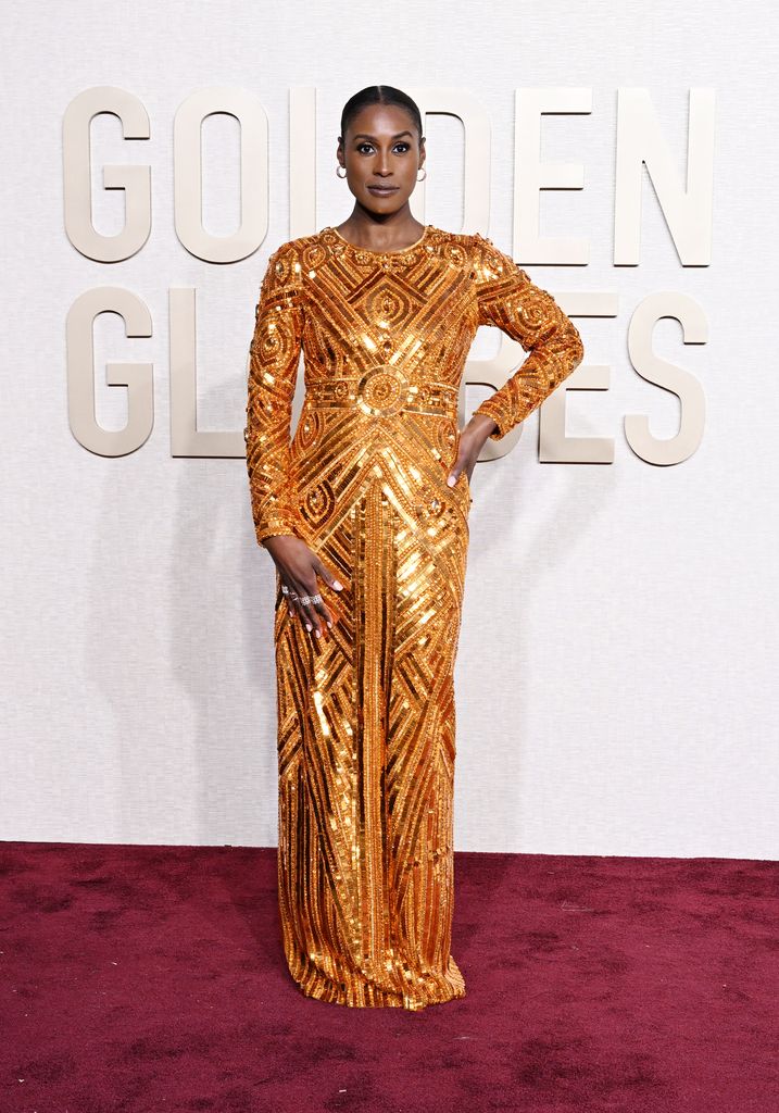 Issa Rae at the 81st Golden Globe Awards held at the Beverly Hilton Hotel on January 7, 2024 in Beverly Hills, California. (