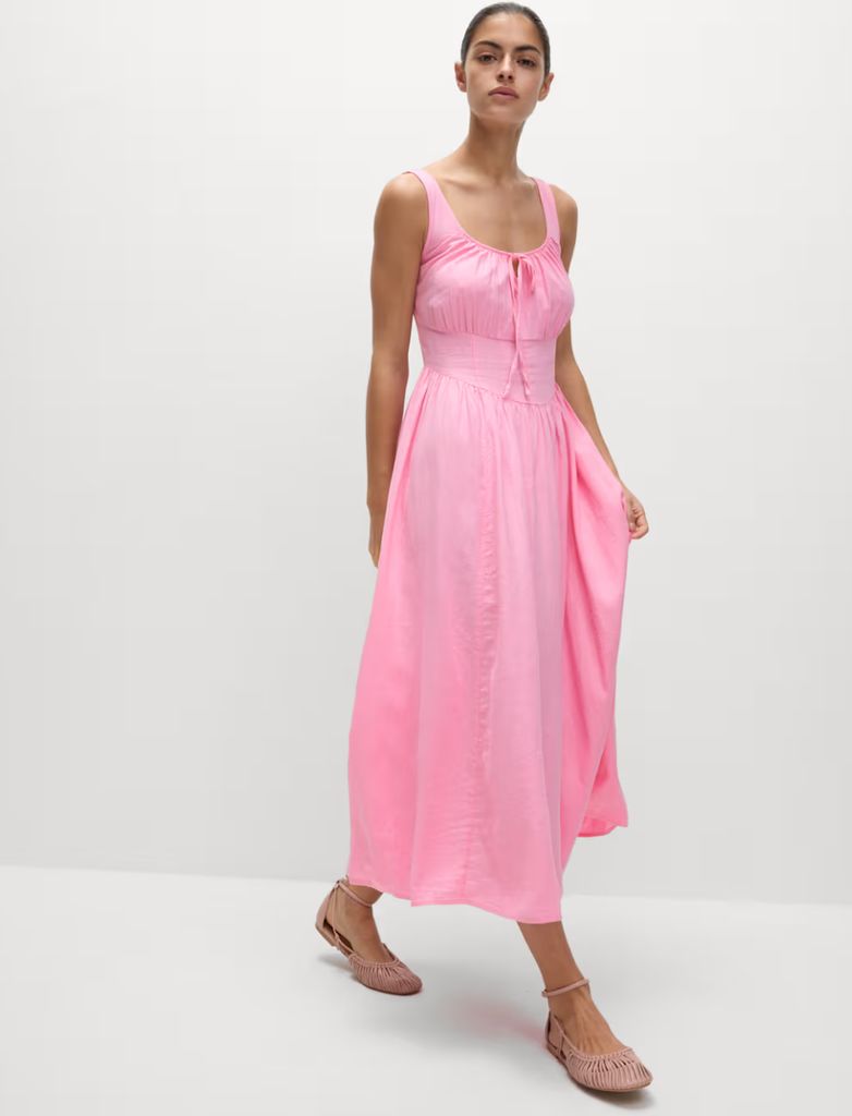 M&S pink dress